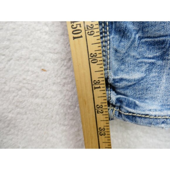 BKE Jake Jeans Mens 30L Light Wash Bootcut Stretch Whiskered Contrast Stitch - Picture 10 of 10